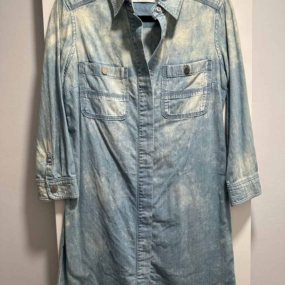 Light Blue Denim Shirt Dress